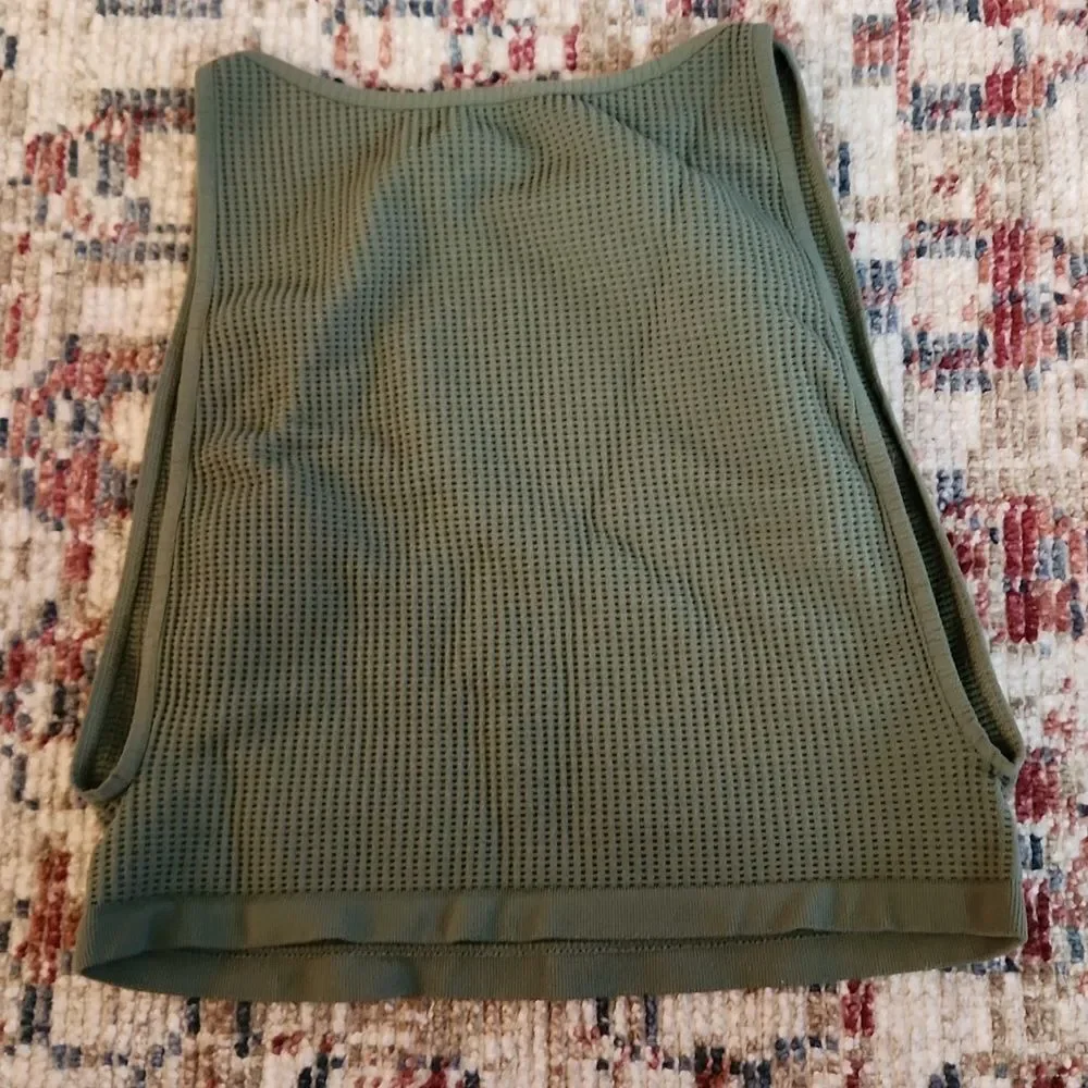 Intimately Free People Top Crop Waffle Olive Green Xs / S Top